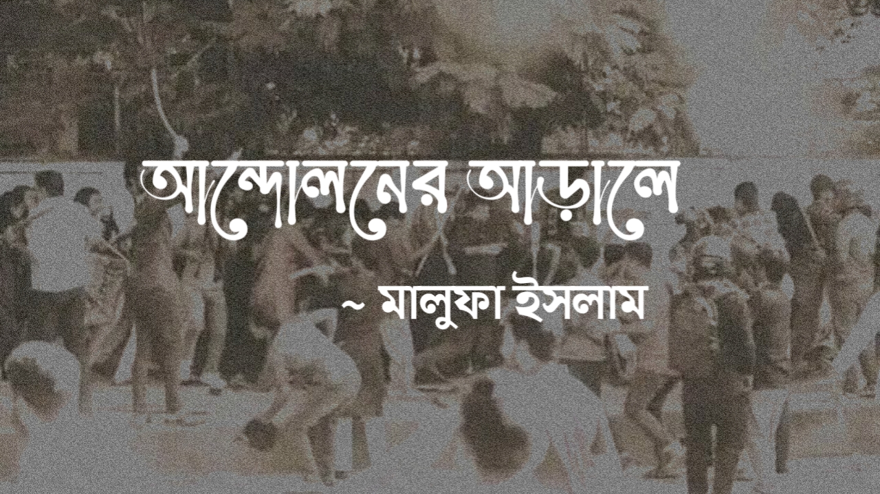 আন্দোলনের আড়ালে কলমে মালুফা ইসলাম