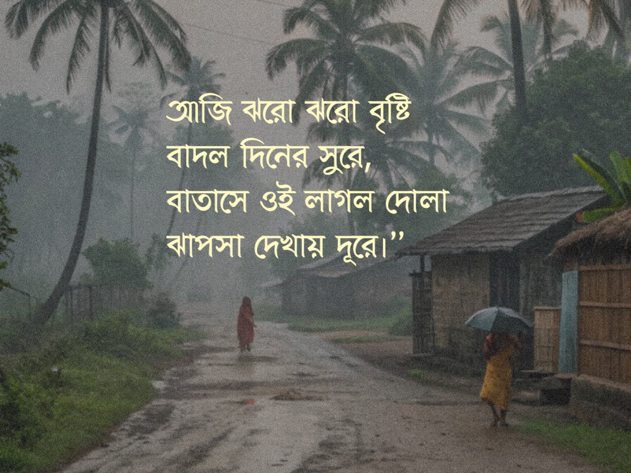 বর্ষার কবিতা ; বৃষ্টি হচ্ছে ভালো